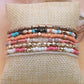Warm Tone Gold Orange Bead Bracelet Set
