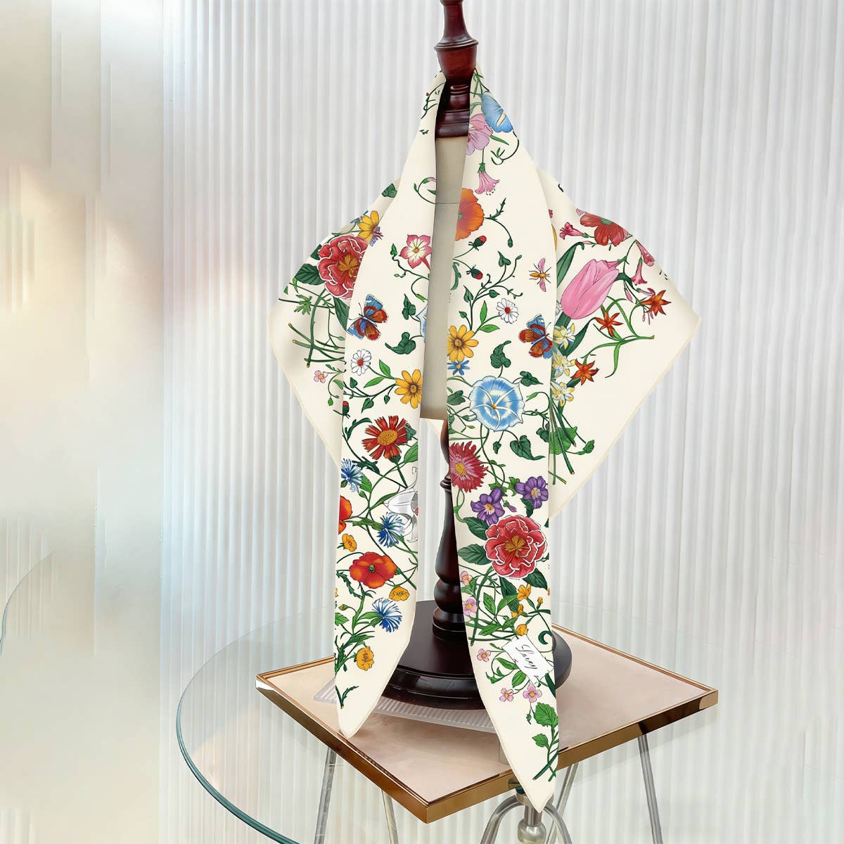 Floral Beige Scarf