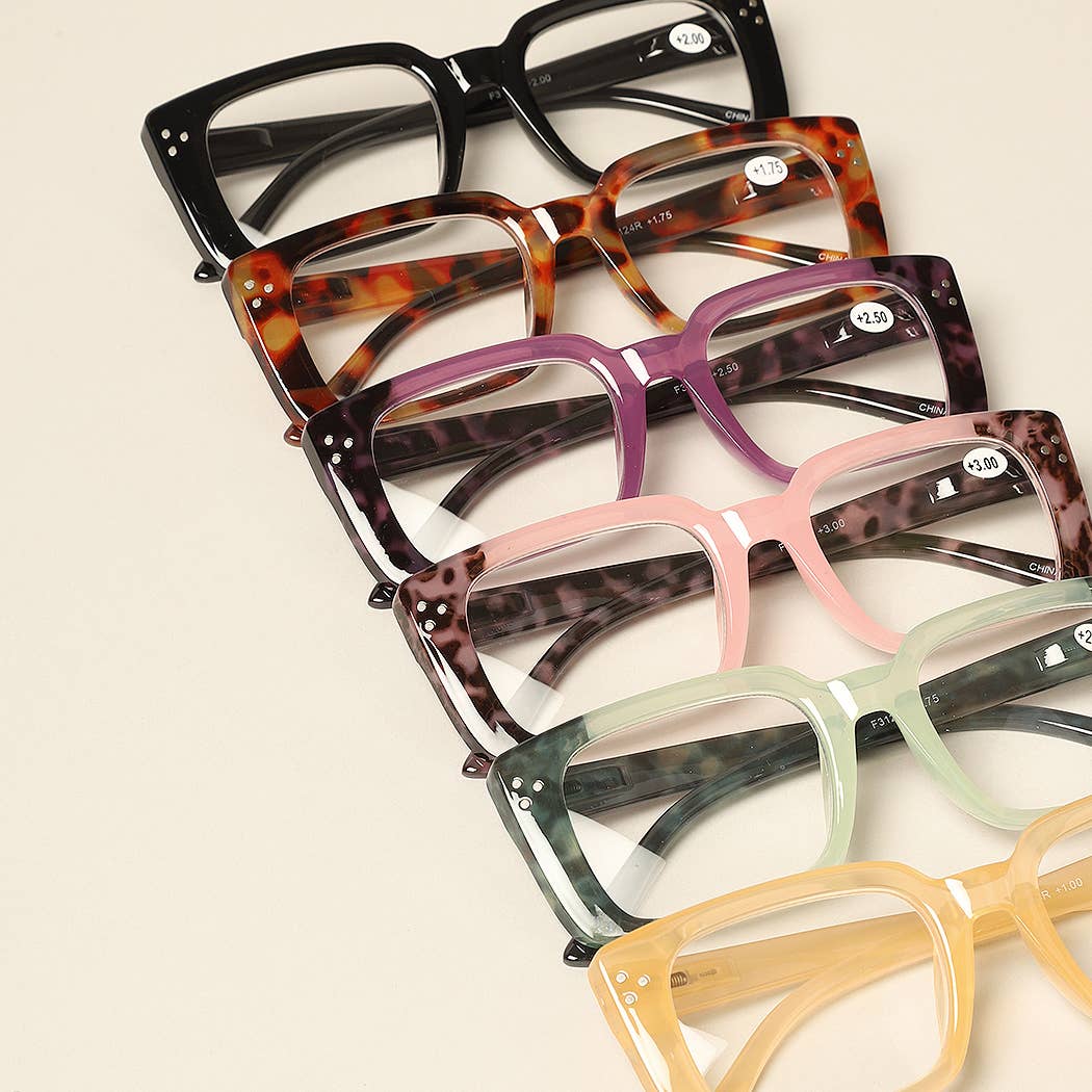 Tortoise Rectangle Reading Glasses