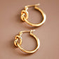18K Gold Plated Waterproof Stainless Steel Hoop Earrings