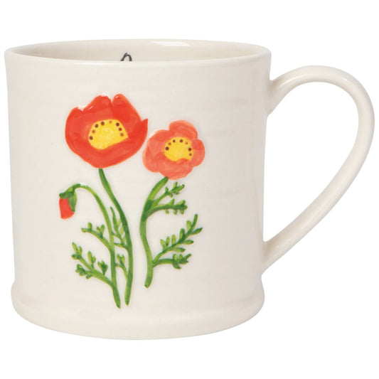 Poppy Embossed Mug (16oz)