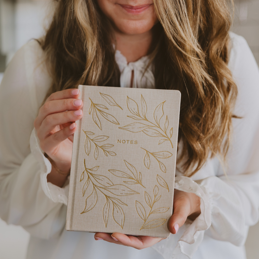 Gold Leaves Notes Journal