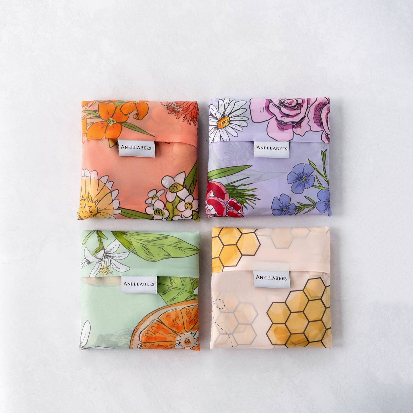 Eco Reusable Shopping Bag - Honeybees + Comb - Purpose + Passion Boutique