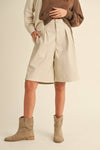 Ecru Bermuda Short Pants - Purpose + Passion Boutique