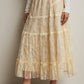 Ecru Tiered Lace Midi Skirt - Purpose + Passion Boutique