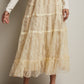 Ecru Tiered Lace Midi Skirt - Purpose + Passion Boutique