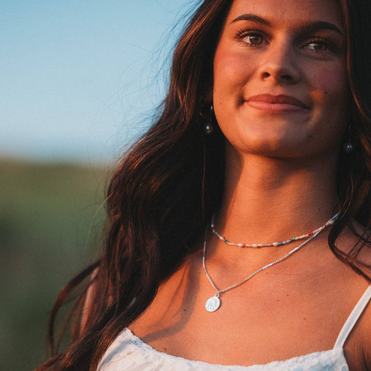 "Aloha" Silver Hawaii Necklace Set