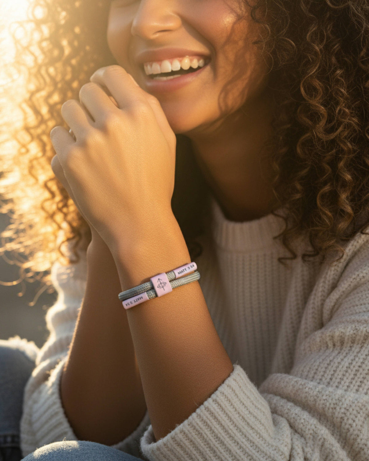 BE THE LIGHT Christian Cord Bracelet