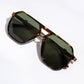 Geometric Shape Thin Frame Sunglasses
