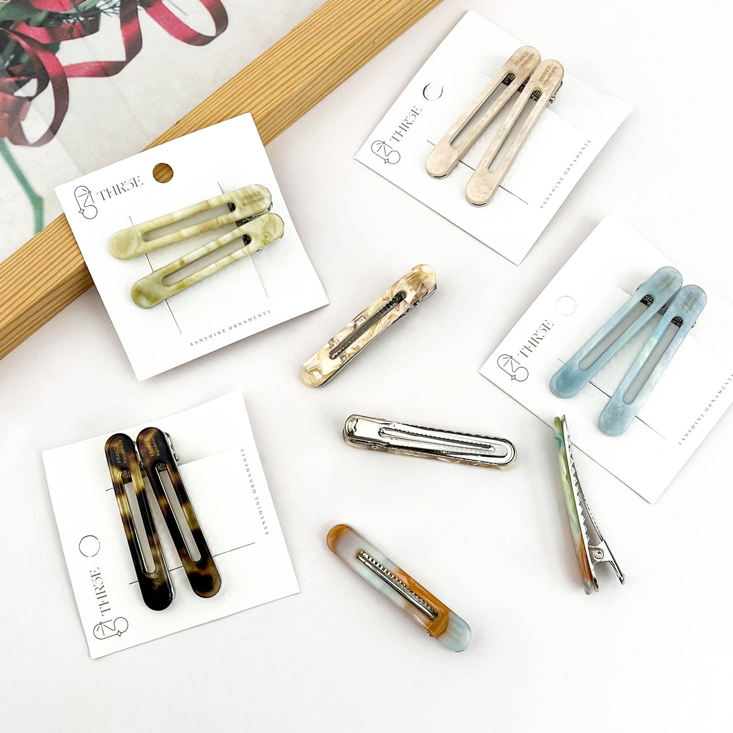 Hollow Oval Hair Clip Set