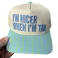 I'm Nicer When I'm Tan Striped Canvas Cap