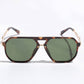Geometric Shape Thin Frame Sunglasses