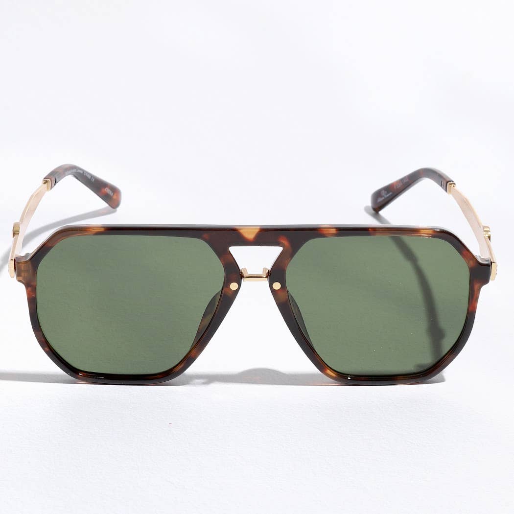 Geometric Shape Thin Frame Sunglasses