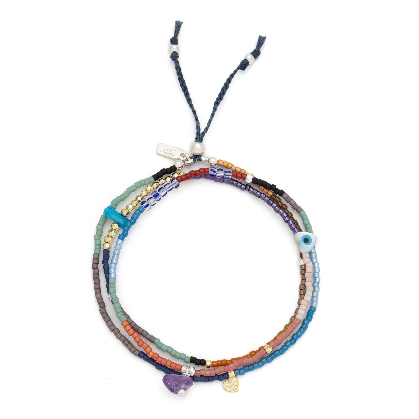 Amethyst/Gol Wrap Bracelet/Necklace