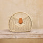 Ivory Rattan Eclipse Handbag