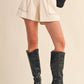 Egg Shell Studded High Waist Skort - Purpose + Passion Boutique