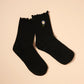 Elegant Floral Embroidery Mid - Calf Socks - Purpose + Passion Boutique