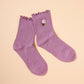 Elegant Floral Embroidery Mid - Calf Socks - Purpose + Passion Boutique