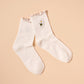 Elegant Floral Embroidery Mid - Calf Socks - Purpose + Passion Boutique