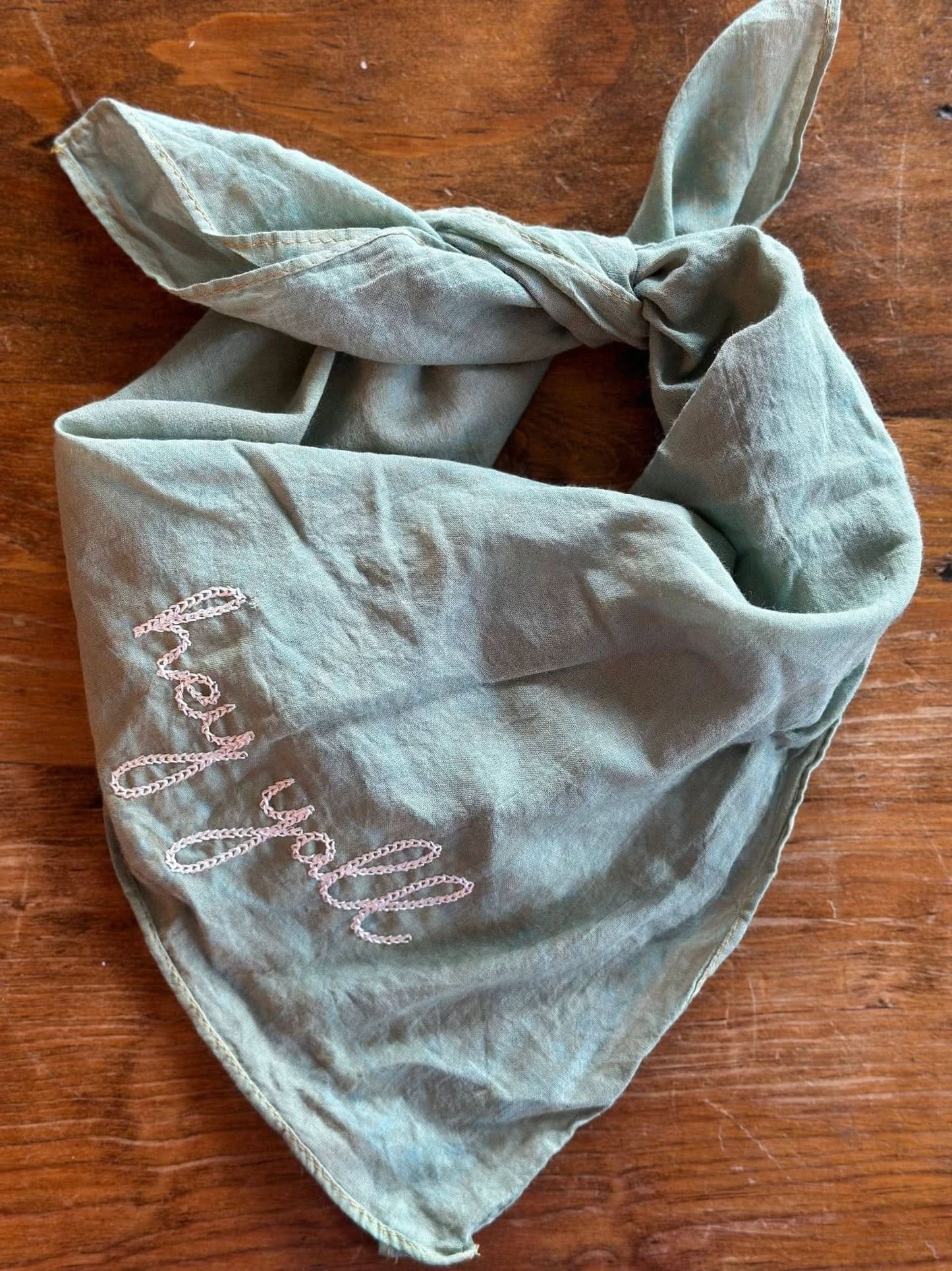 Embroidered Bandana With Chainstitch - Purpose + Passion Boutique