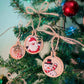 Embroidered Christmas Ornaments With Wooden Frame - Purpose + Passion Boutique