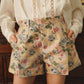 Embroidered Garden Bloom High - Waisted Shorts - Purpose + Passion Boutique