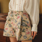 Embroidered Garden Bloom High - Waisted Shorts - Purpose + Passion Boutique