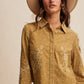 Embroidered Western Cotton Shirt Jacket - Purpose + Passion Boutique