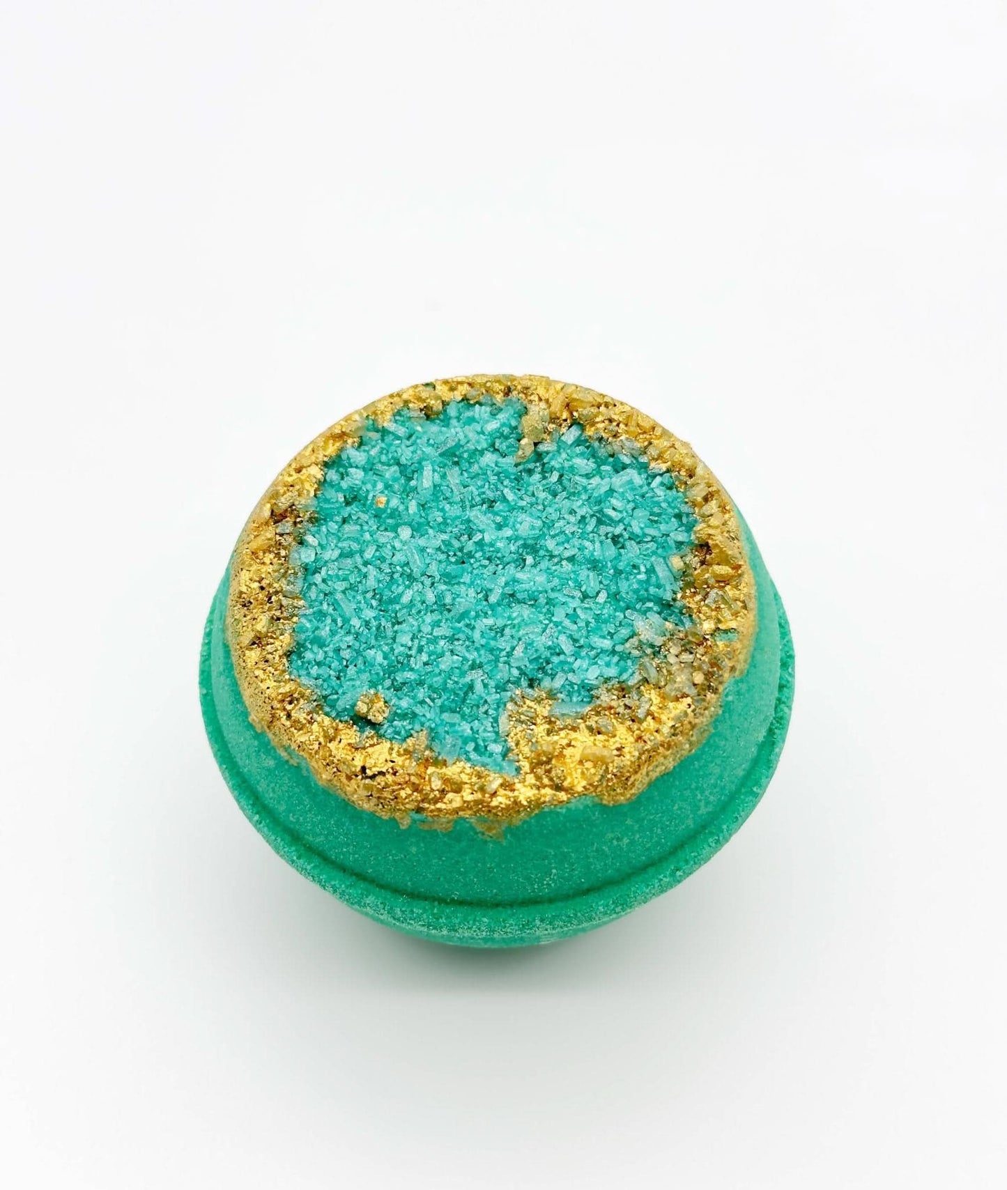 Emerald Green + Gold Crystal Geode Bath Bomb - Purpose + Passion Boutique