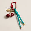 Enamel Cherry Charm Keychain with Rope Accent - Purpose + Passion Boutique