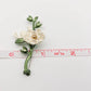 Enamel White Magnolia Brooch - Purpose + Passion Boutique