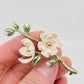Enamel White Magnolia Brooch - Purpose + Passion Boutique
