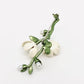 Enamel White Magnolia Brooch - Purpose + Passion Boutique