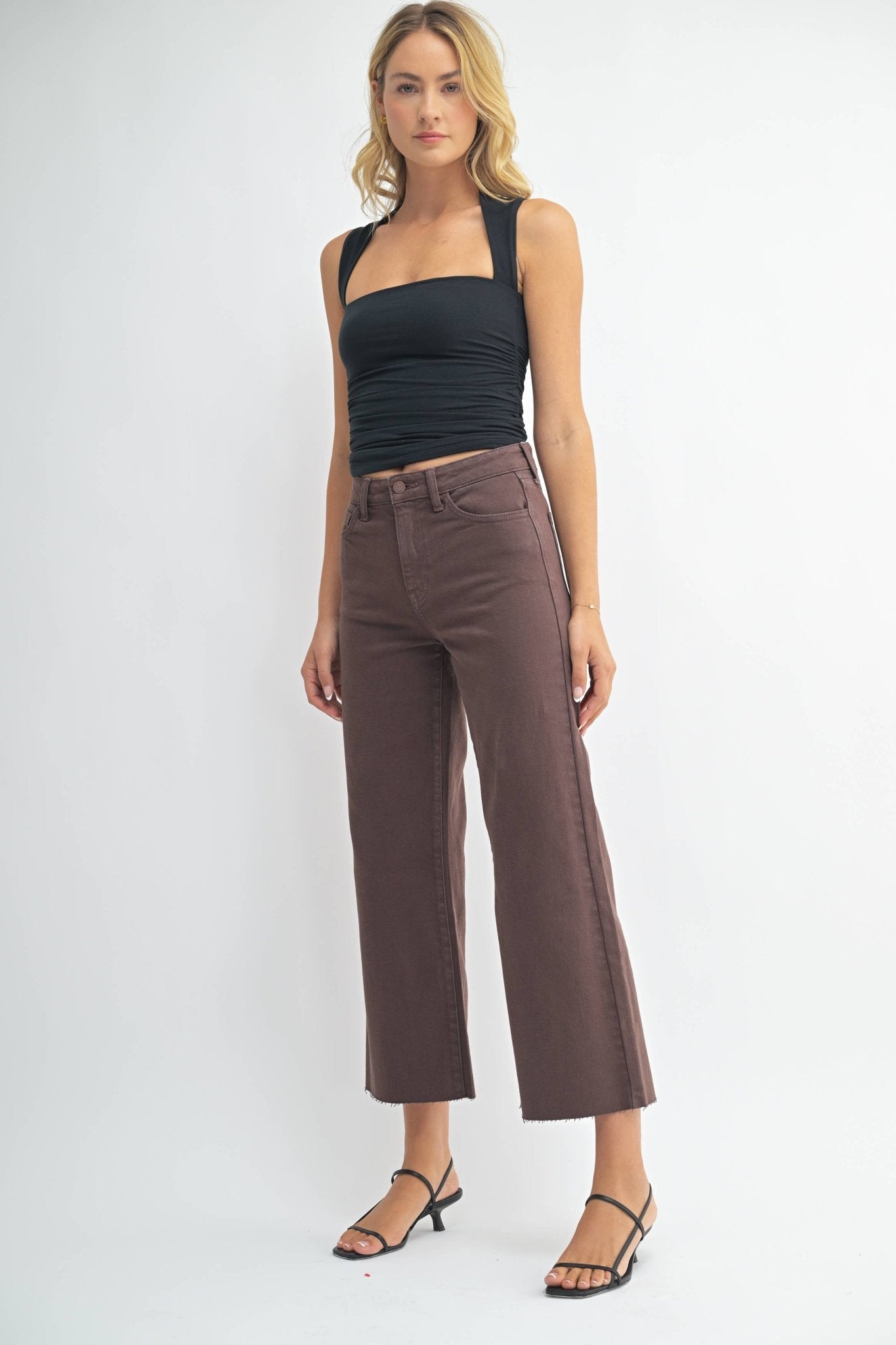 Espresso Slim Wide Leg - Purpose + Passion Boutique