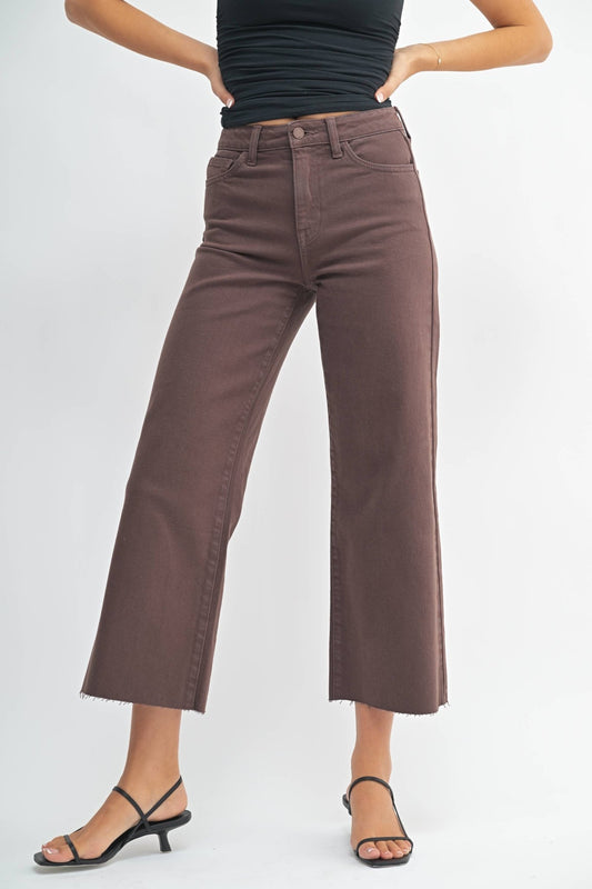 Espresso Slim Wide Leg - Purpose + Passion Boutique