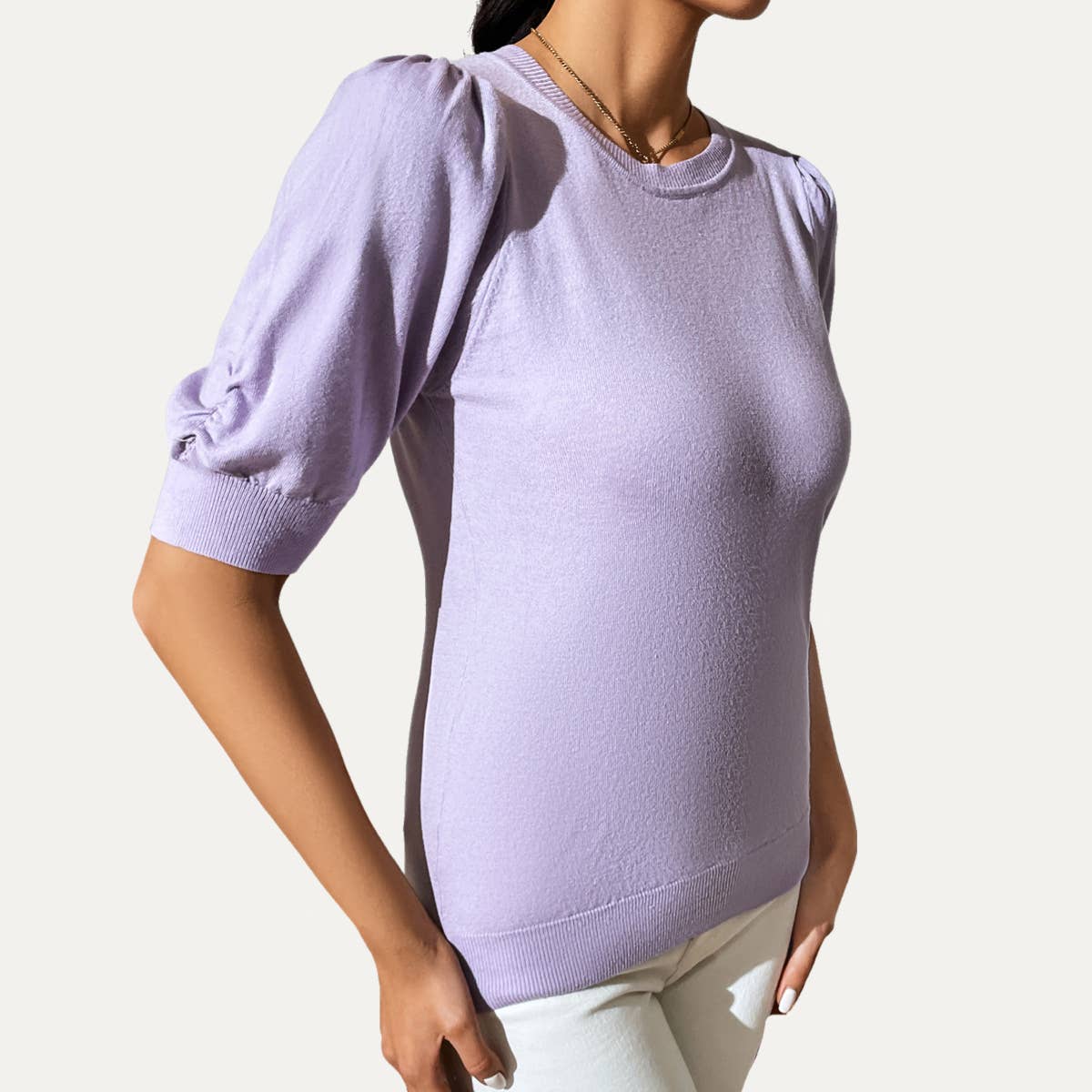 Everyday Puff Sleeve Knit Top - Purpose + Passion Boutique