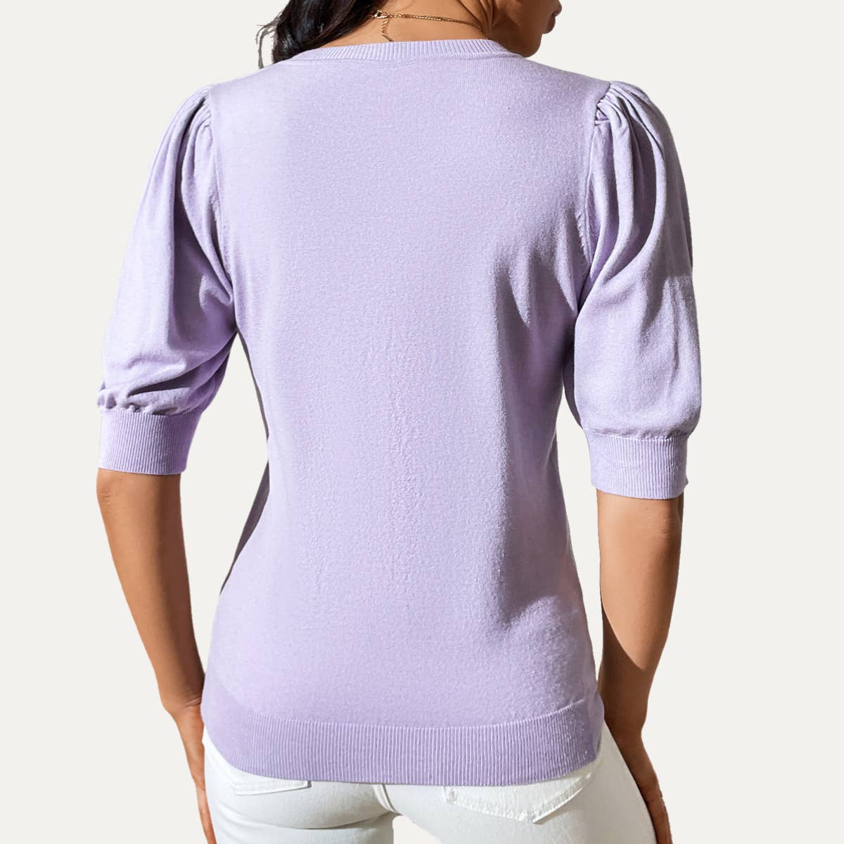 Everyday Puff Sleeve Knit Top - Purpose + Passion Boutique