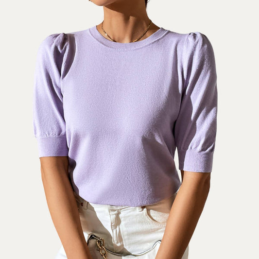 Everyday Puff Sleeve Knit Top - Purpose + Passion Boutique