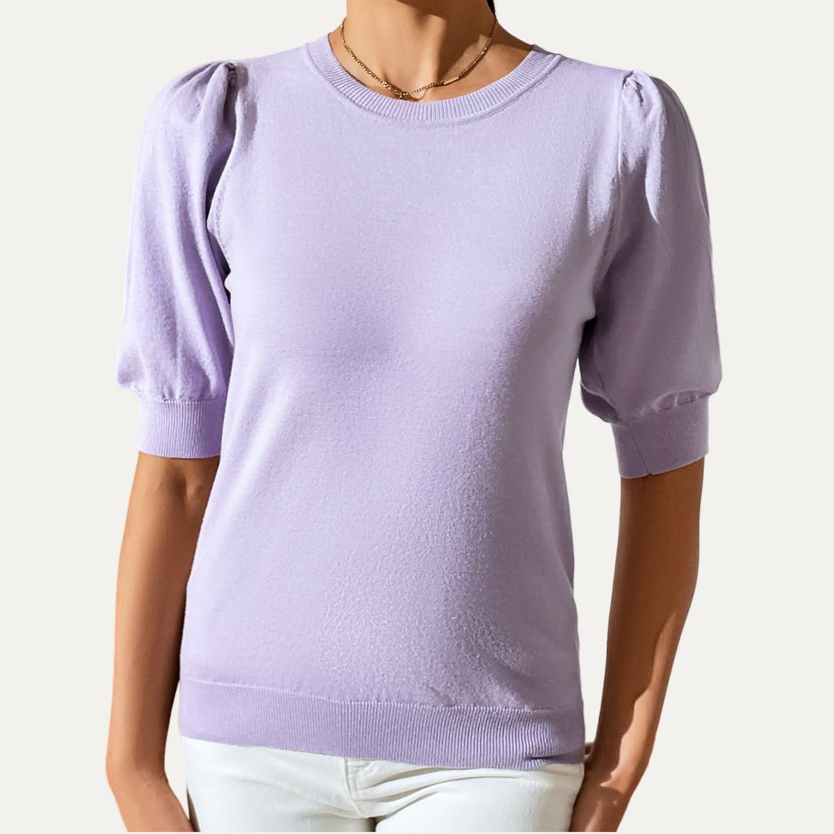 Everyday Puff Sleeve Knit Top - Purpose + Passion Boutique