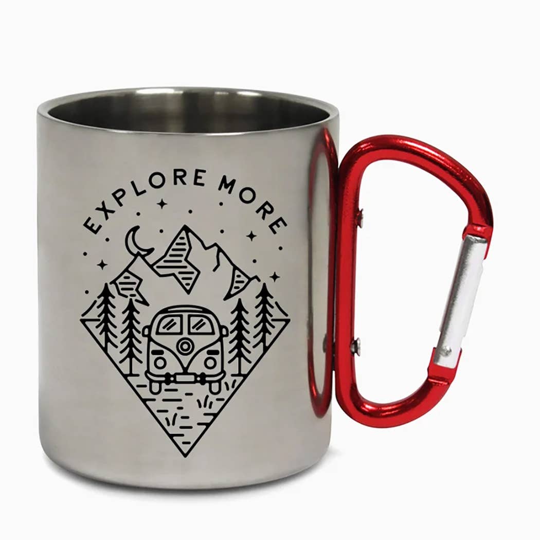 Explore More Carabiner Steel Camping Mug - Purpose + Passion Boutique