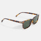 Metallic Accent Square Tortoise Sunglasses