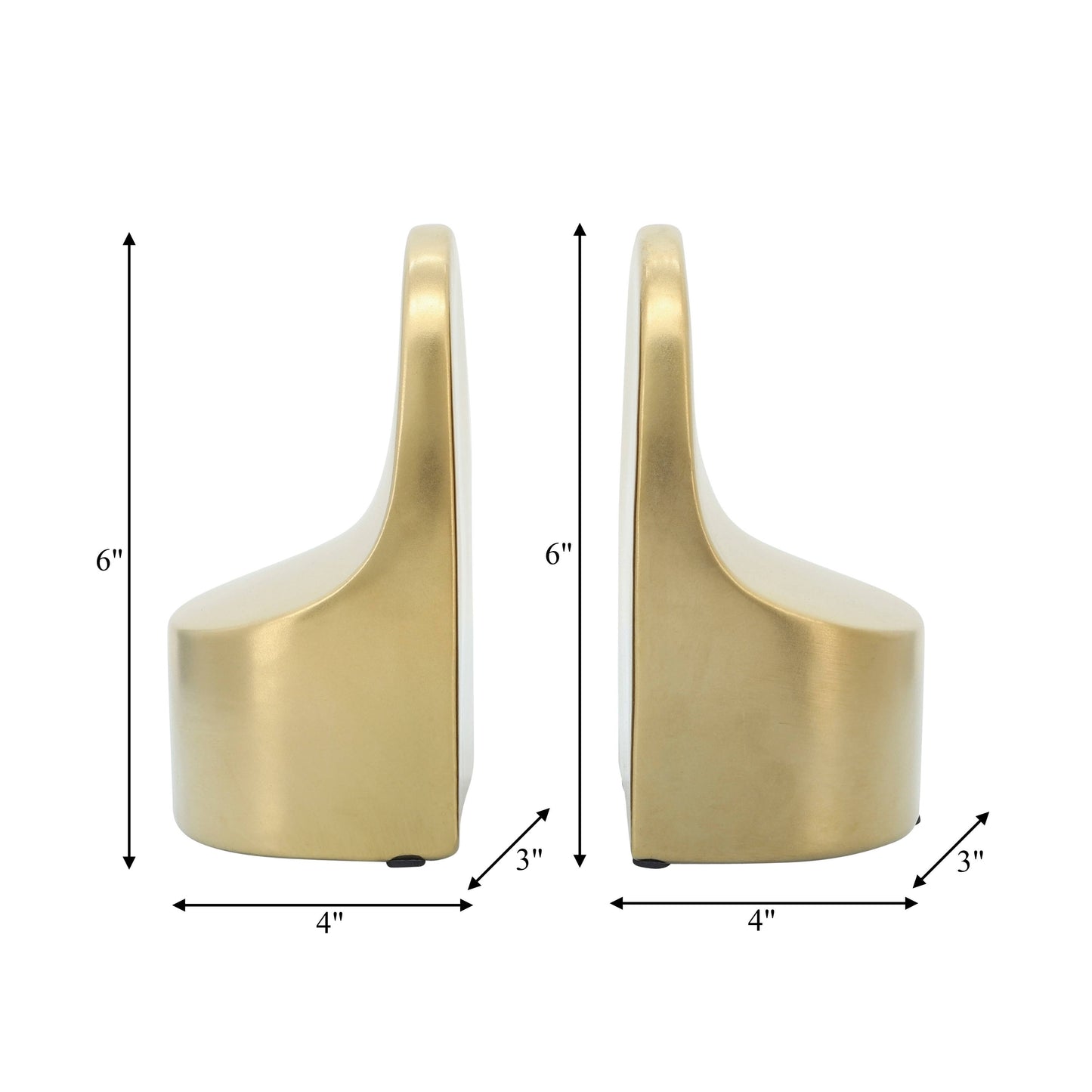 Gold Ceramic Bookends (Set of 2)