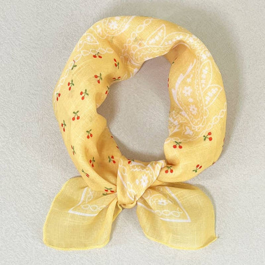 Floral Bandana Head Wrap Square Scarf