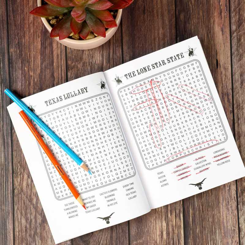 All About Texas Word Search