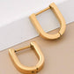 18K Gold Plated Waterproof Stainless Steel Hoop Earrings