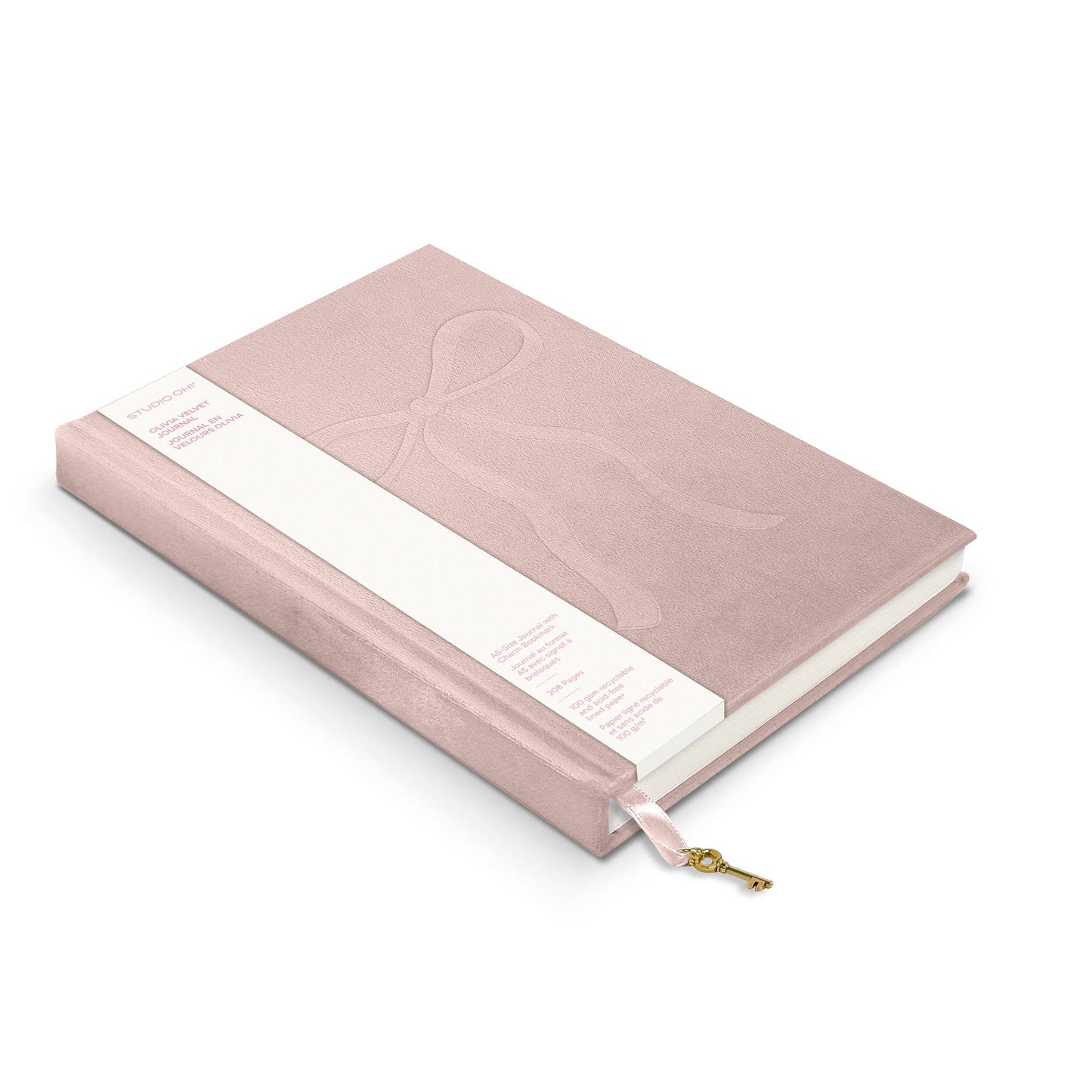 Sweetheart Pink Bow Olivia Velvet Journal