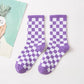 Checkerboard Sporty Socks