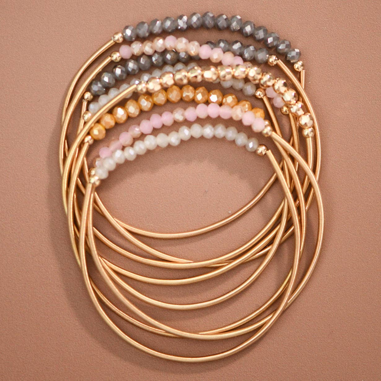 Neutral Coil Guitar String Bracelet Set