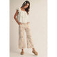 Vintage Pastel Floral Patchwork Wide Leg Pants