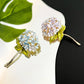 Enamel Hydrangea Brooch, Elegant Flower Lapel Pin